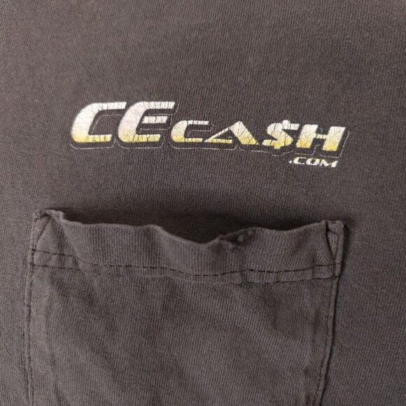 Vintage CE Cash T Shirt Mens Size XL Black Y2K Making Webmasters Millions Tech - Picture 3 of 8